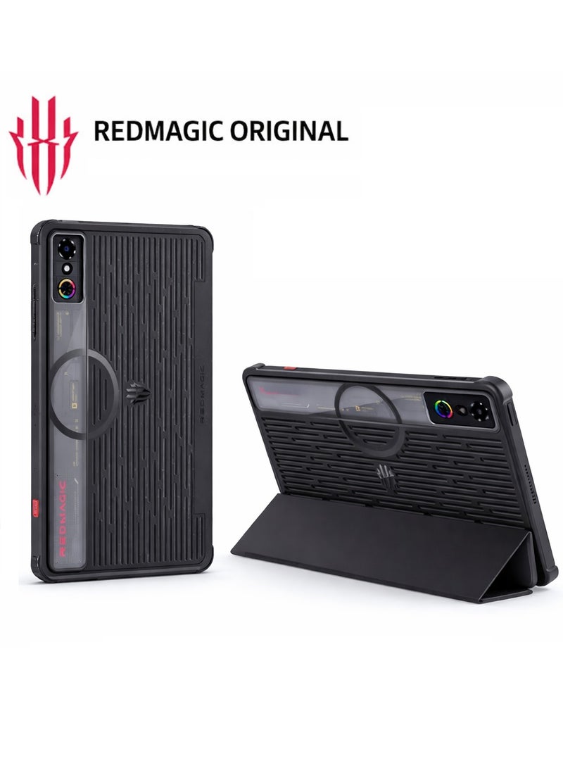 ريد ماجيك كفر حماية مغناطيسي ذكي لتابلت أسترا بتصميم فتحات تبريد، دعم مغناطيسي قوي، حامل مثلث قابل للطي، إيقاظ تلقائي للشاشة، وحماية مزدوجة أمامية وخلفية للألعاب والمشاهدة - Image 1